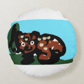 クマの喜び ラウンドクッション (裏面)