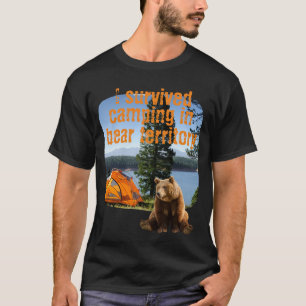 クマの地生き延び域でのカスタマイズ可能なIキャンプ Tシャツ