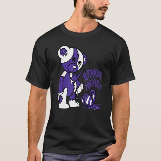 クマの壊れたハート ラブズ 5s マッチング tシャツ (正面)