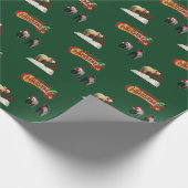 クマの子牛のクリスマスマットラッピング紙 ラッピングペーパー (角)