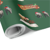 クマの子牛のクリスマスマットラッピング紙 ラッピングペーパー (ロールコーナー)