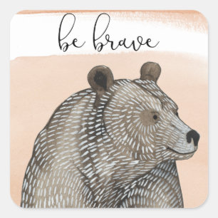 クマの子 Be Brave スクエアシール