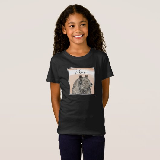 クマの子 | Be Brave Tシャツ (正面フル)