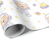 クマの宇宙包装紙 ラッピングペーパー (ロールコーナー)