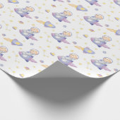 クマの宇宙包装紙 ラッピングペーパー (角)