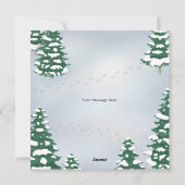 クマの家族のぬくぬくログハウス ホリデーカード (裏面)