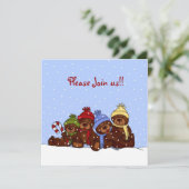クマの家族のクリスマス・パーティーへようこそ 招待状 (スタンド正面)
