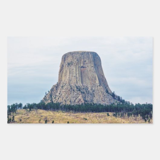 クマの家 長方形シール (正面)