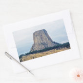 クマの家 長方形シール (封筒)