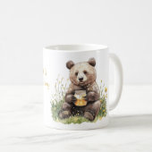 クマの幸せはちみつ瓶 コーヒーマグカップ (正面右)