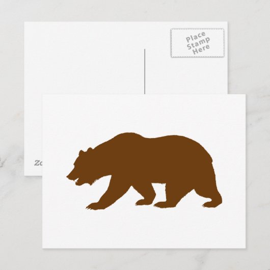クマの形 ポストカード (正面/裏面)