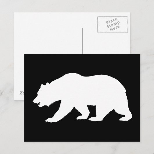 クマの形 ポストカード (正面/裏面)