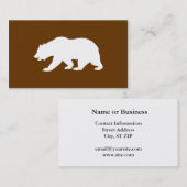 クマの形 名刺 (正面/裏面)