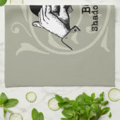 クマの影の操り人形の手ヴィンテージ キッチンタオル (折り畳み)