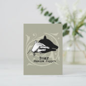 クマの影の操り人形の手ヴィンテージ ポストカード (スタンド正面)