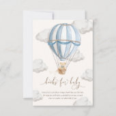 クマの待ち遠しさ♪ ベビー絵本カード 招待状 (正面)