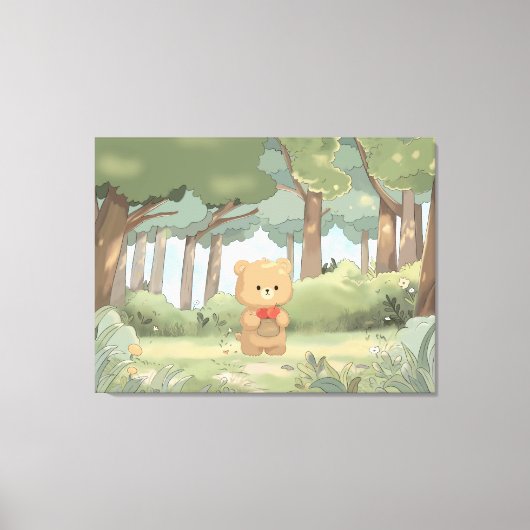 クマの必需品 キャンバスプリント (正面)