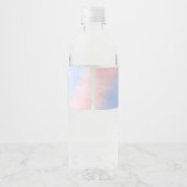 クマの性別お披露目 ピンク ブルー ペットボトルラベル (裏面)