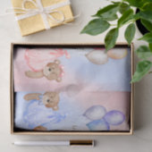 クマの性別お披露目 ピンク ブルー 薄葉紙 (ギフト)