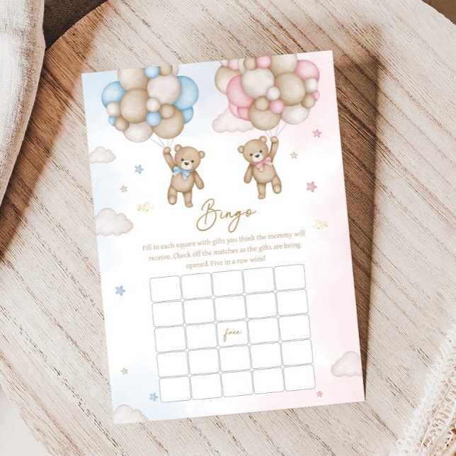 クマの性別お楽しみビンゴゲーム (Bear Balloon He or She Gender Reveal Game )