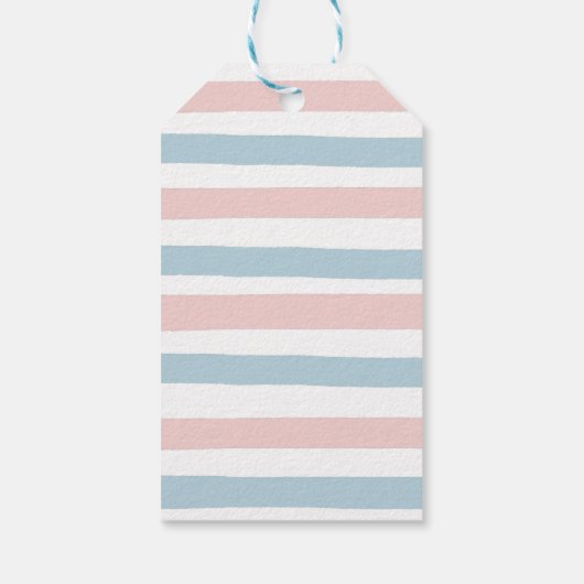 クマの性別がピンクとブルーを明らかにする ギフトタグ (裏面)