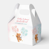 クマの性別がピンクと青のバルーンを明らかにする フェイバーボックス (裏面サイド)