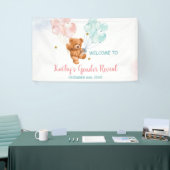 クマの性別がピンクと青のバルーンを明らかにする 横断幕 (トレードショー)