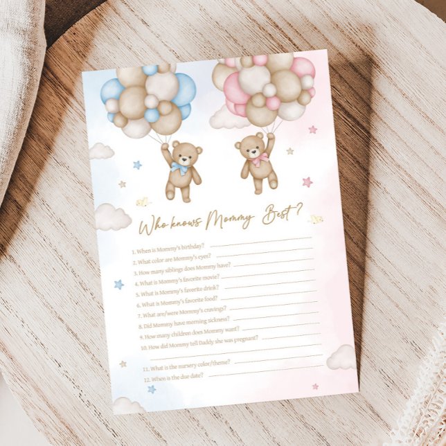 クマの性別発表ゲーム 誰が知っているかな (Bear Balloon He or She Gender Reveal Game)