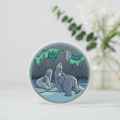 クマの招待状 パーソナライズされたポーラーベアアートカード 招待状 (スタンド正面)