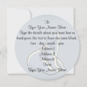 クマの招待状　パーソナライズされたポーラーベアアートカード 招待状 (裏面)