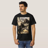クマの挿絵 by CE Swan, ヴィンテージの森林動物 Tシャツ (正面フル)