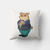 クマの新郎とスーツ クッション (裏面)