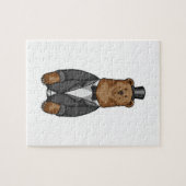 クマの新郎、ジャケットを着て ジグソーパズル (横)