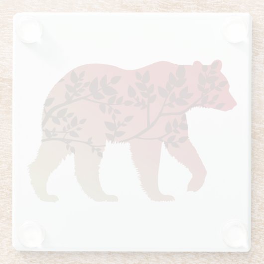 クマの木 ガラスコースター (裏面)