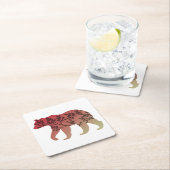 クマの木 スクエアペーパーコースター (インサイチュ)