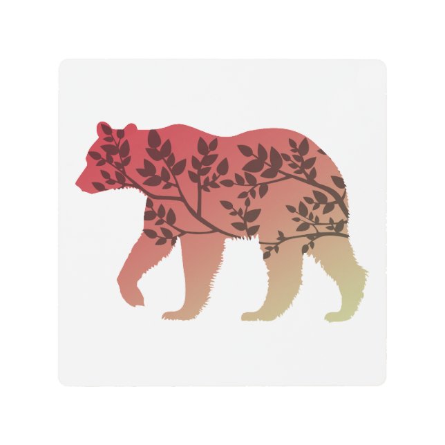 クマの木 メタルプリント (正面)
