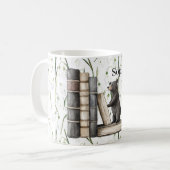 クマの本と花 コーヒーマグカップ (正面左)