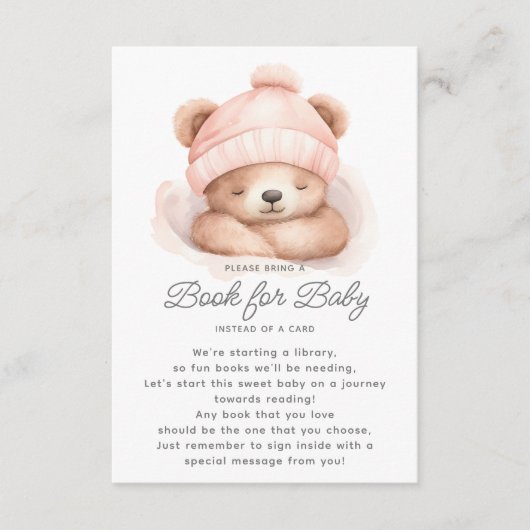 クマの本を寄り添ってベビー エンクロージャーカード (正面)