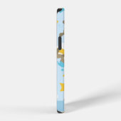 クマの柄 テディベア 星 名前入り iPhoneケース (右側面)