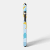 クマの柄 テディベア 星 名前入り iPhoneケース (左側面)