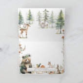 クマの森かわいい動物ディアウッドランドベビーシャワー カード (内部)