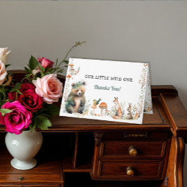 クマの森かわいい動物ディアウッドランドワイルドワン カード