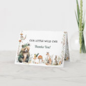 クマの森かわいい動物ディアウッドランドワイルドワン カード (正面)
