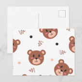 クマの模様 シーズンポストカード (正面/裏面)