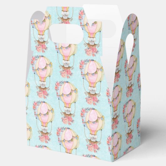 クマの水彩模様のかわいい風船 フェイバーボックス (オープン)