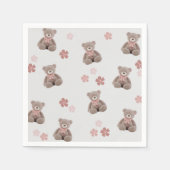 クマの漫画 スタンダードカクテルナプキン (正面)