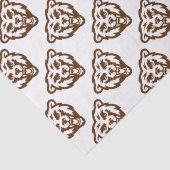 クマの灰色の茶色の素朴森林動物のパターン 薄葉紙 (詳細)