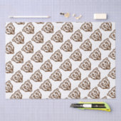 クマの灰色の茶色の素朴森林動物のパターン 薄葉紙 (クラフト)