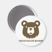 クマの無い殺し機ユーモおもしろいアtシャツ マグネット (正面/裏面)