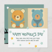 クマの熱狂する愛：母の日札 シーズンカード (正面/裏面)